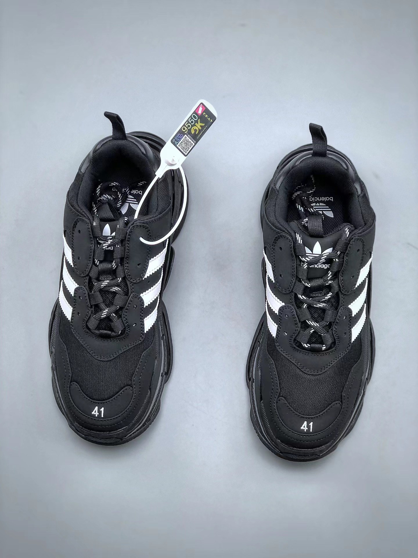  BALENCIAGA Triple S "BLACK"（712821W2ZB21090）