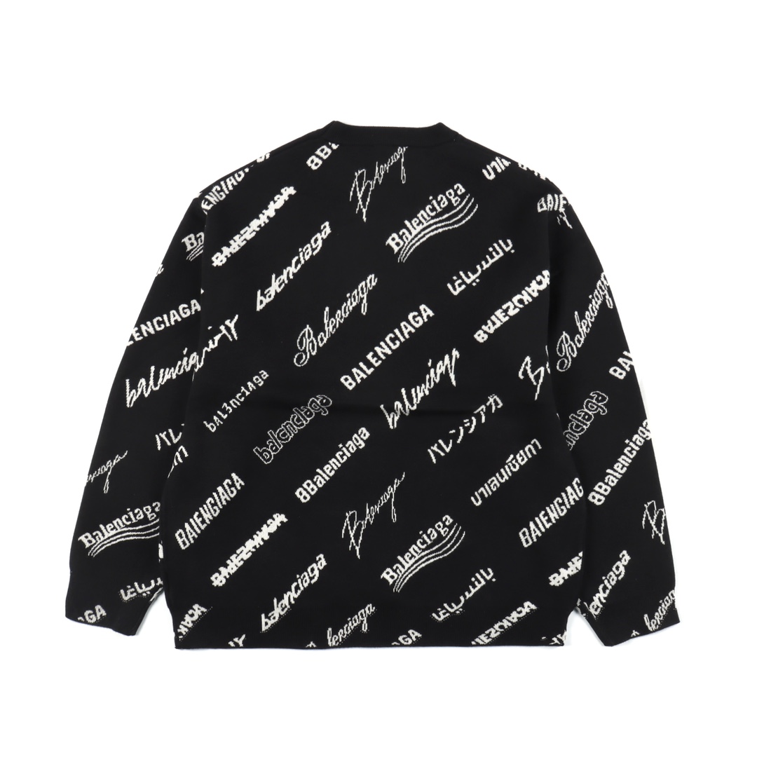 Balenciaga SS23 letter all over printed sweater（724858T6651070）
