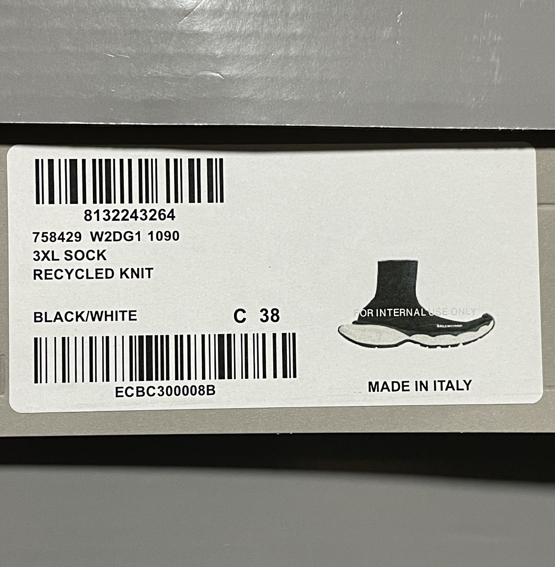 Balenciaga 3XL SOCK high-top casual shoes（758483W2DG11090）