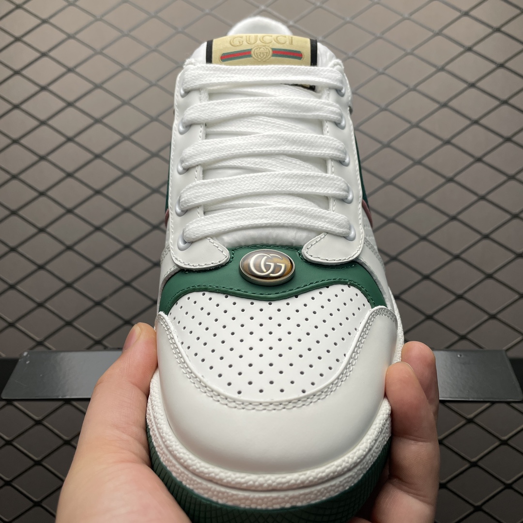 Gucci Screener Smooth Leather Sneakers（765054）