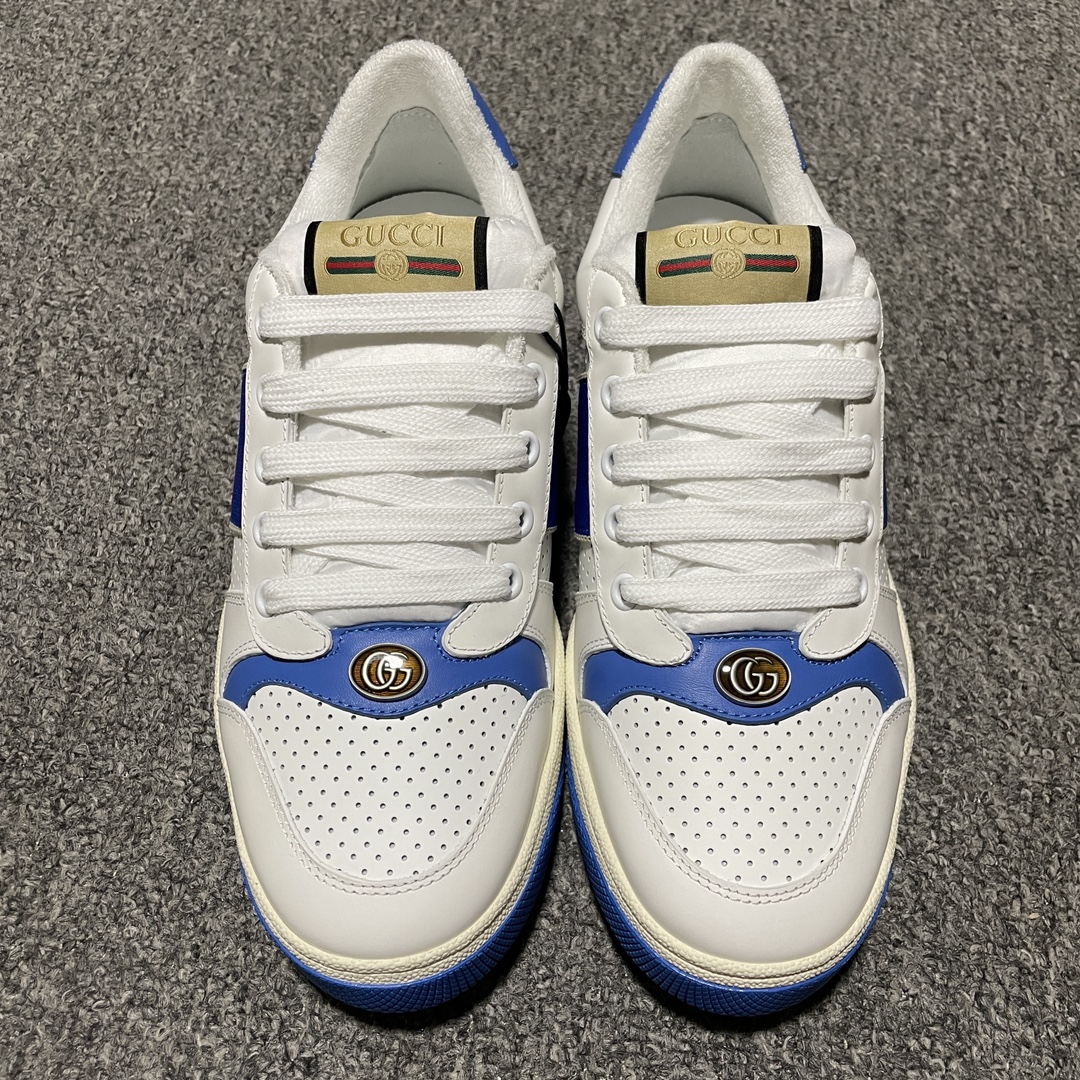 Gucci Screener Smooth Leather Sneakers（765054AACV89055）