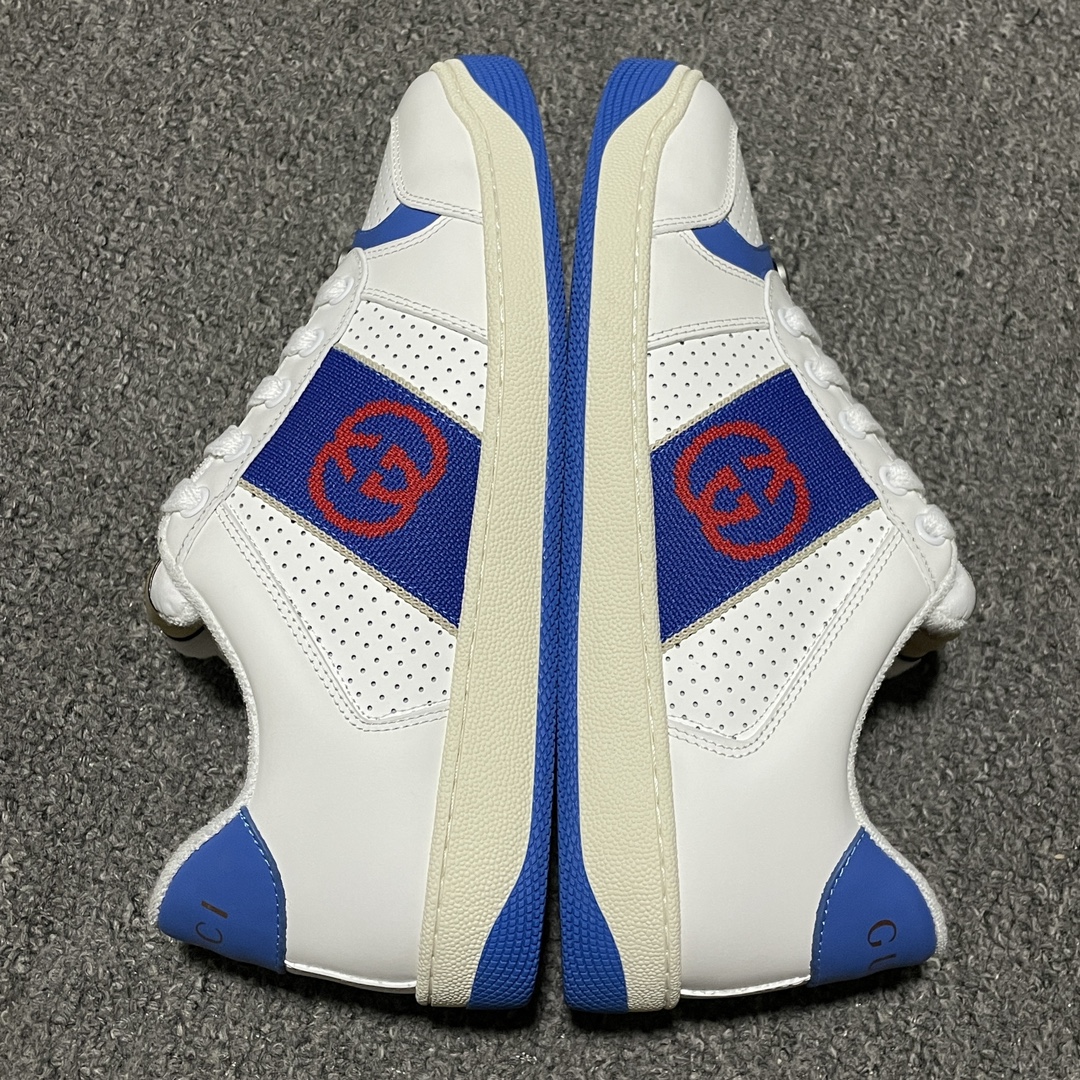 Gucci Screener Smooth Leather Sneakers（765054AACV89055）