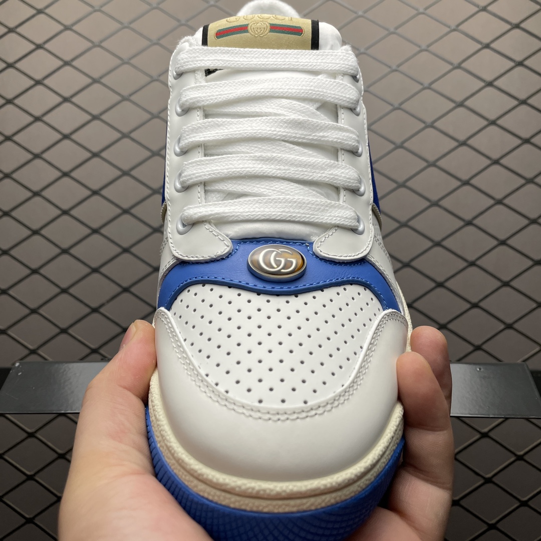 Gucci Screener Smooth Leather Sneakers（765054AACV89055）