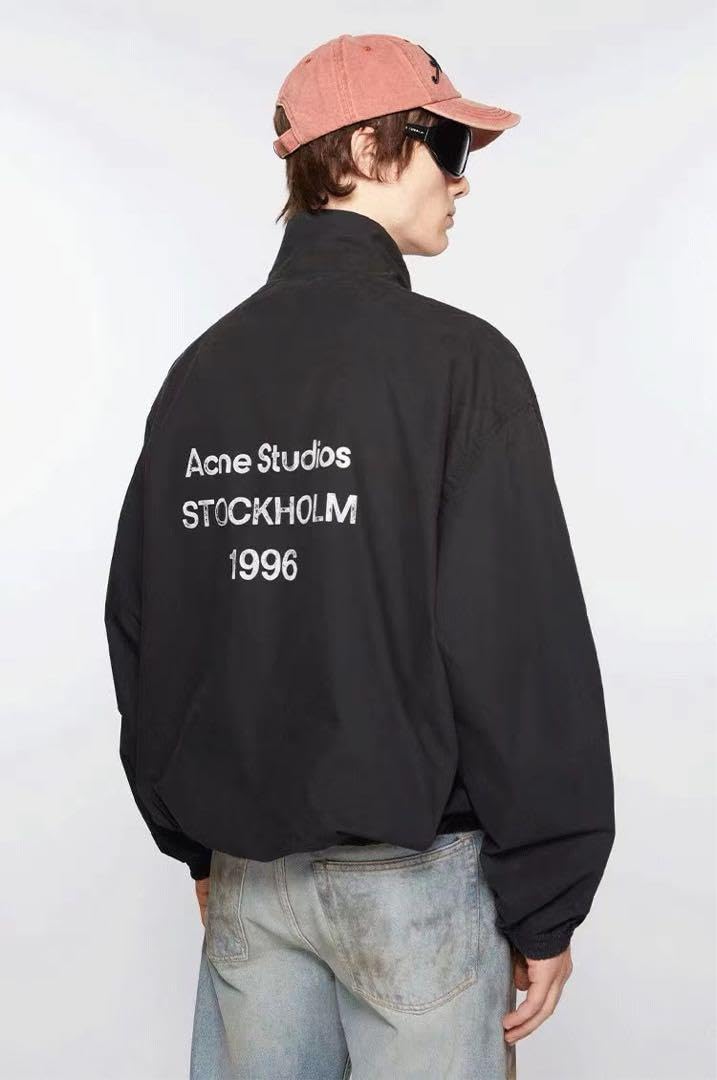 Amazon.co.jp: Acne Studios 黒 ナイロンジャケット STOCKHOLM ...