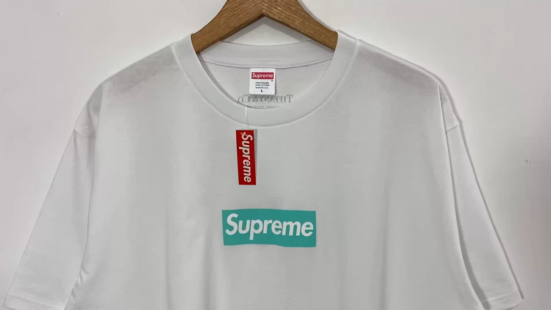 Supreme x Tiffany 21FW Box Logo Tee （SUP-FW21-235）