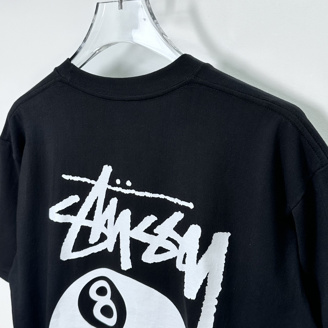 Stussy 8 Ball Pigment Dyed T-Shirt 'Black'（1905022）