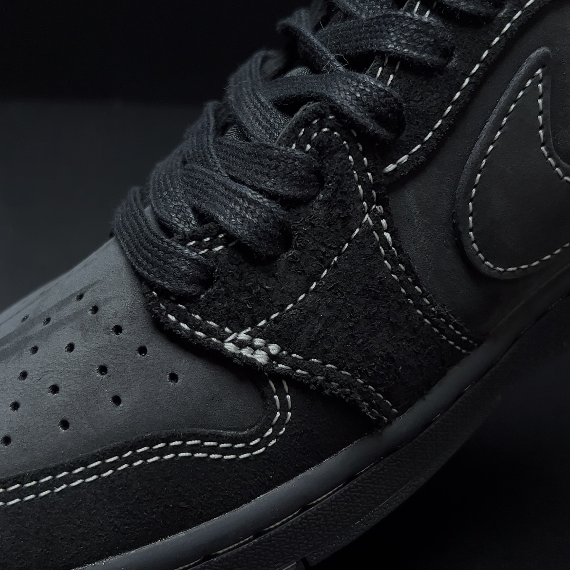 Travis Scott × Nike Air Jordan 1 Low OG SP "Black Phantom"(DM7866-001)