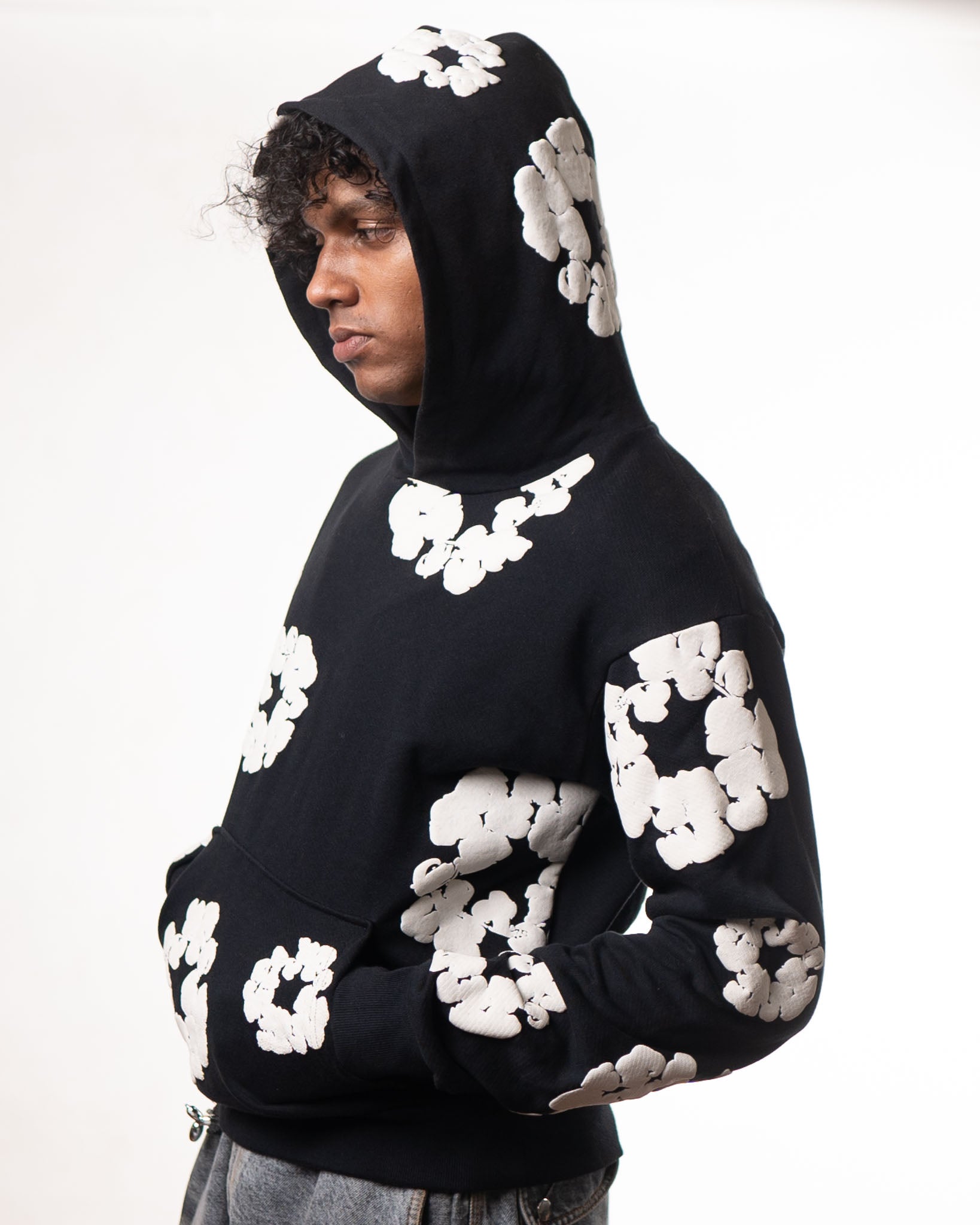 Denim Tears Black&White Floral Hoodie (S) – The Mainstreet ...
