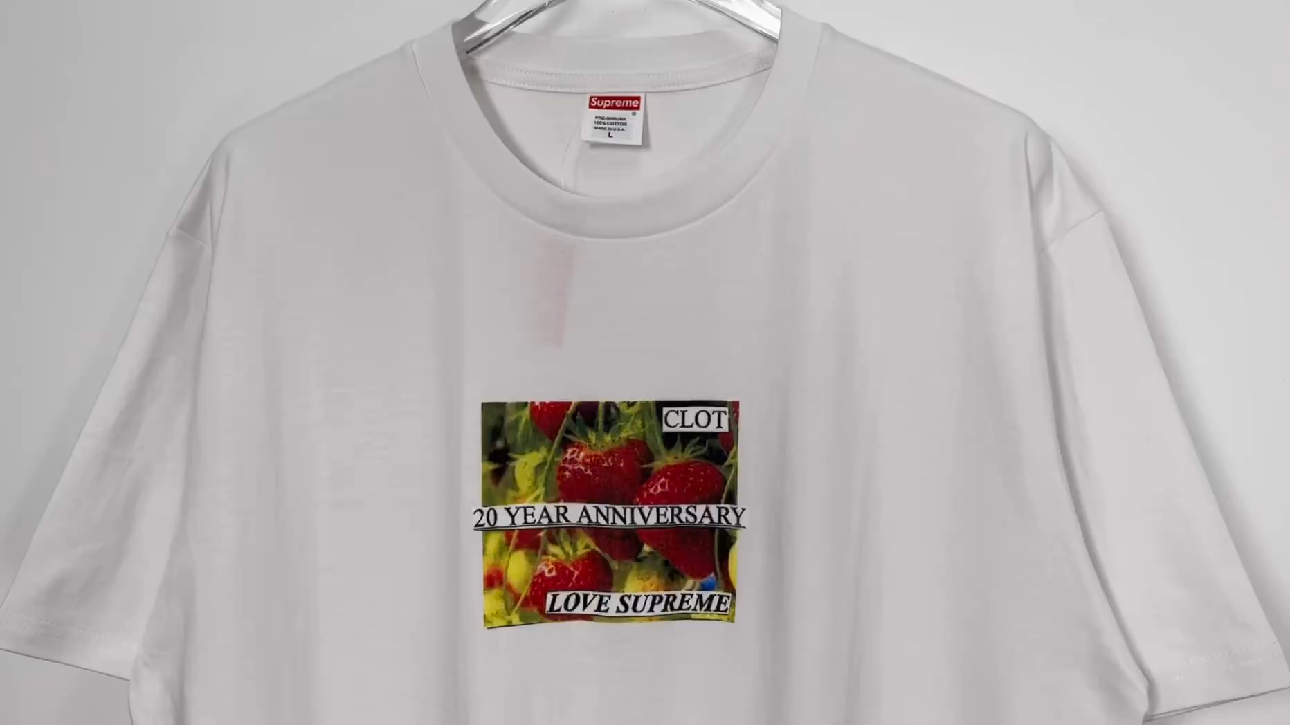 Supreme CLOT 20th Anniversary Tee “White”（SUP-SS23-73）