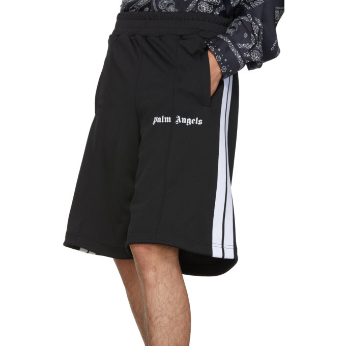 Palm Angels Black Track Shorts Palm Angels