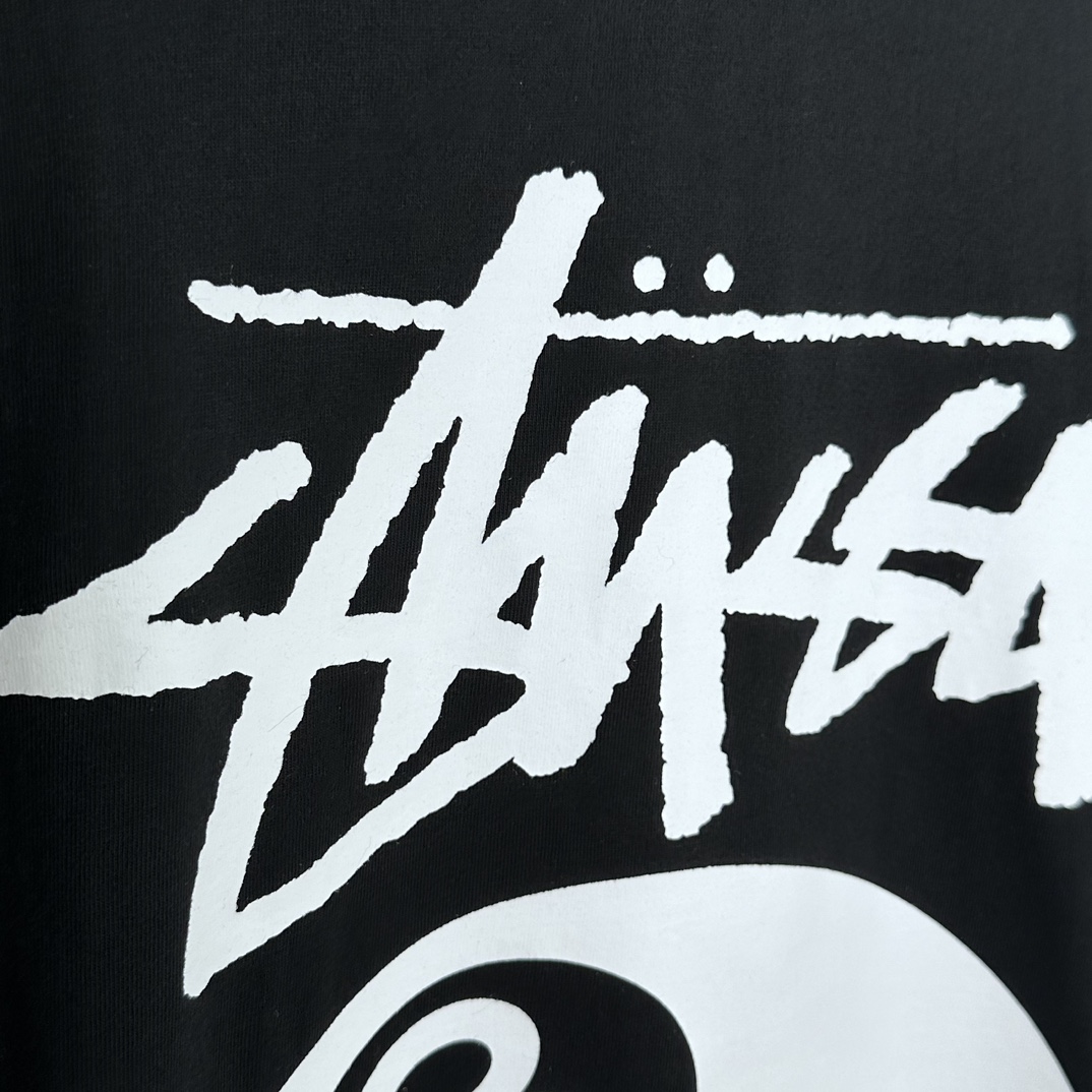 Stussy 8 Ball Pigment Dyed T-Shirt 'Black'（1905022）