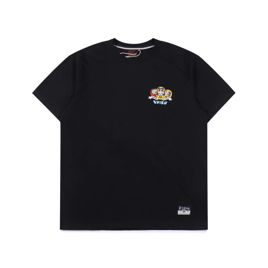 Evisu Playful Daruma Print Regular Fit T-shirt (2ESHTM4TS1098XXCT）
