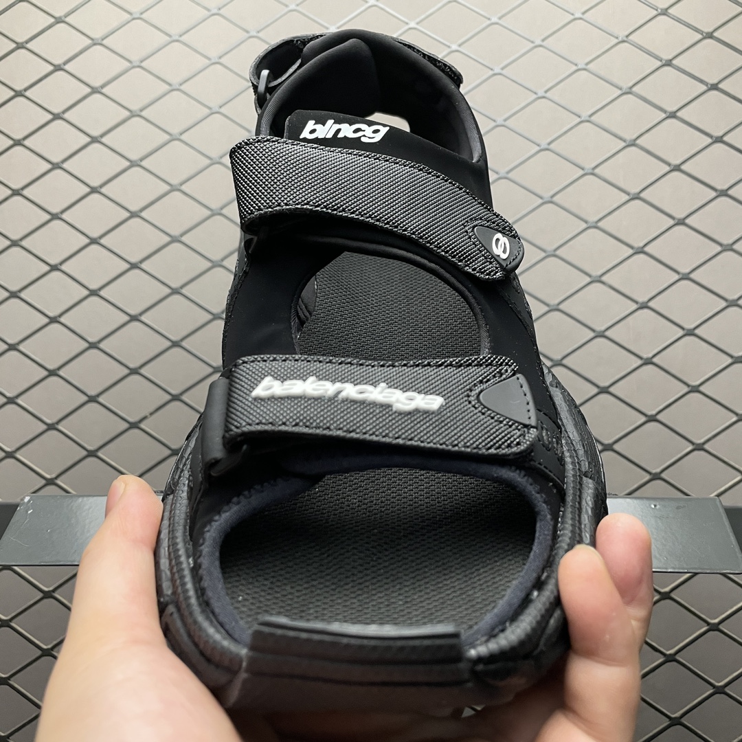 Balenciaga Black men's 3XL sandals（786959W3XLT1000）