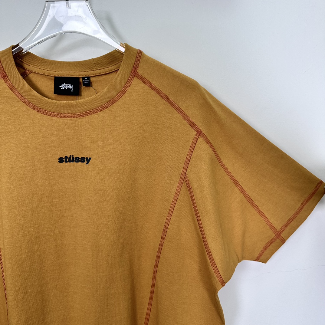 Stüssy Wave Short Sleeve Crew 'yellow'（1140348）