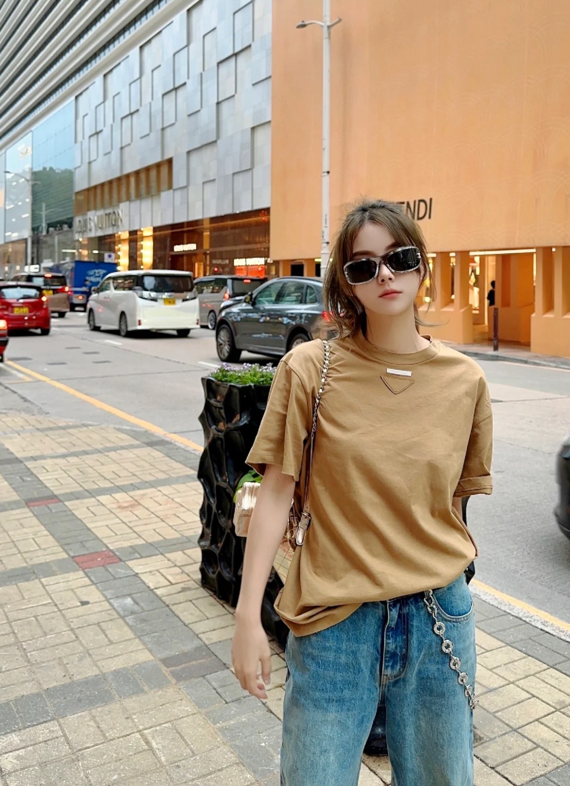Prada Oversized T-Shirt（3558A-12ZB-F0065-S-211）