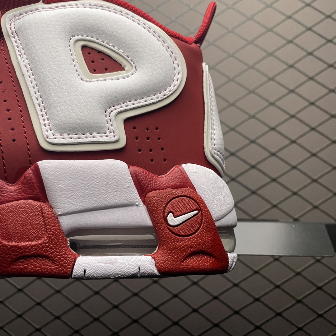 Supreme × Nike Air More Uptempo "White/Red"(902290-600)
