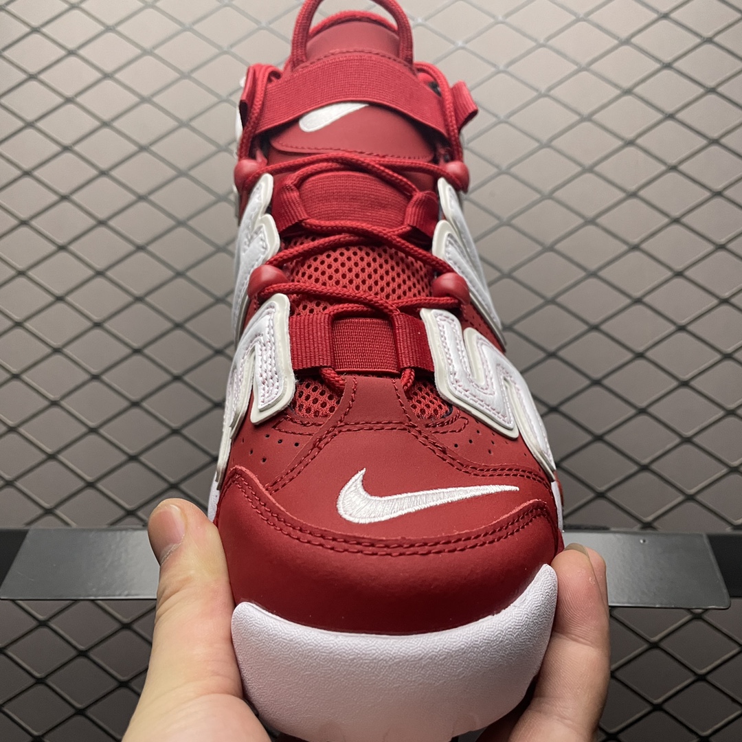 Supreme × Nike Air More Uptempo "White/Red"(902290-600)