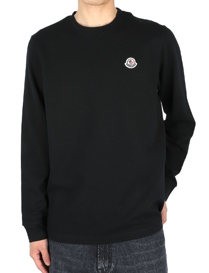 Moncler♢メンズ 長袖 Tシャツ ブラック (MONCLER/Tシャツ ...