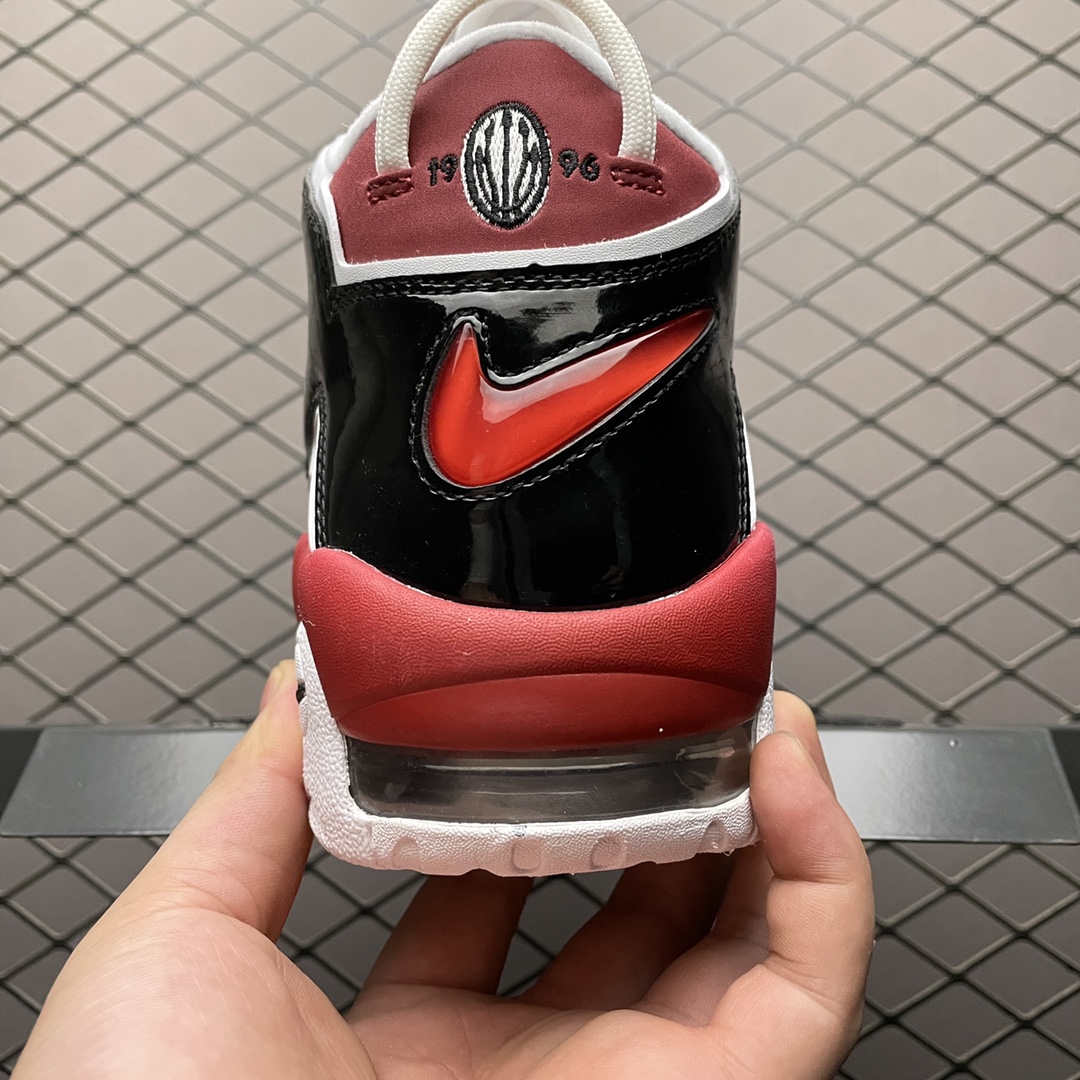 シュプリーム バスケットボールシューズ/Supreme × Nike Air More Uptempo "White/Red"(921948-600)