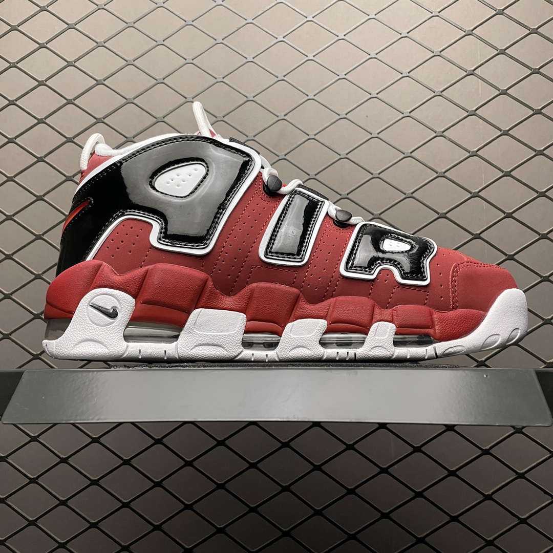 シュプリーム バスケットボールシューズ/Supreme × Nike Air More Uptempo "White/Red"(921948-600)