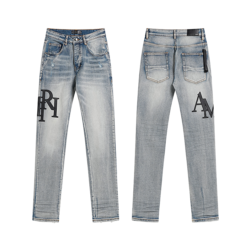 AMIRI Off-set logo jeans (AMDNSY11141）