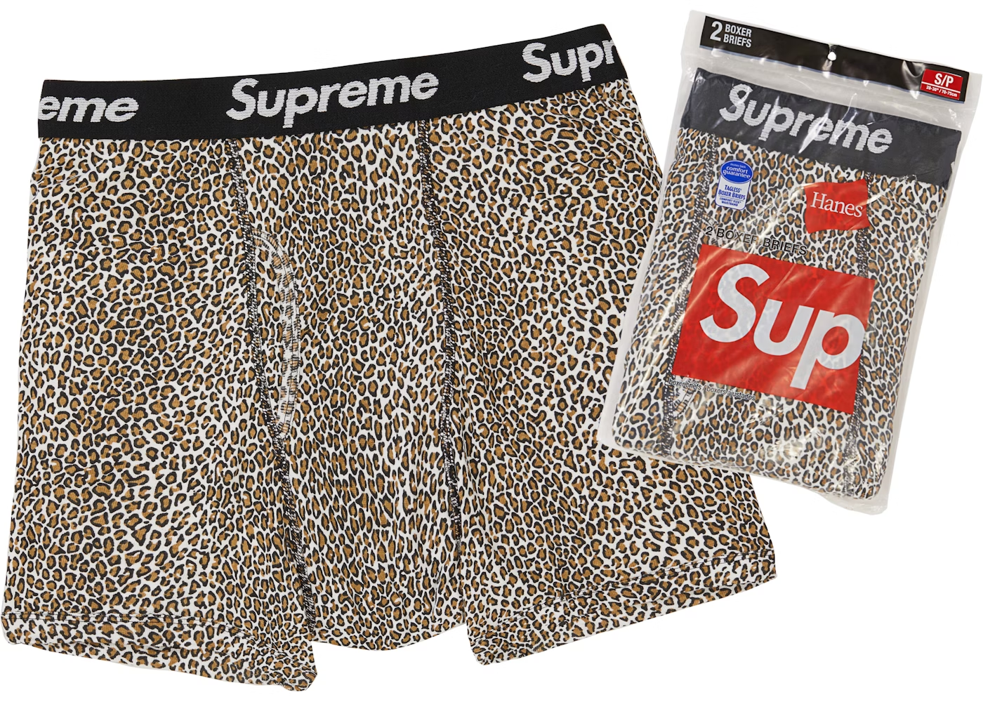 Supreme Hanes Leopard Boxer Briefs (2 Pack)（SUP-FW18-064）