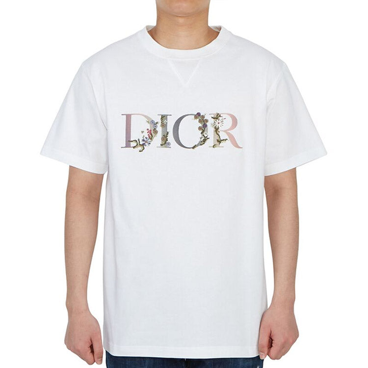 DIOR SS21 Flowers Floral Logo Embroidered Print Loose For ...