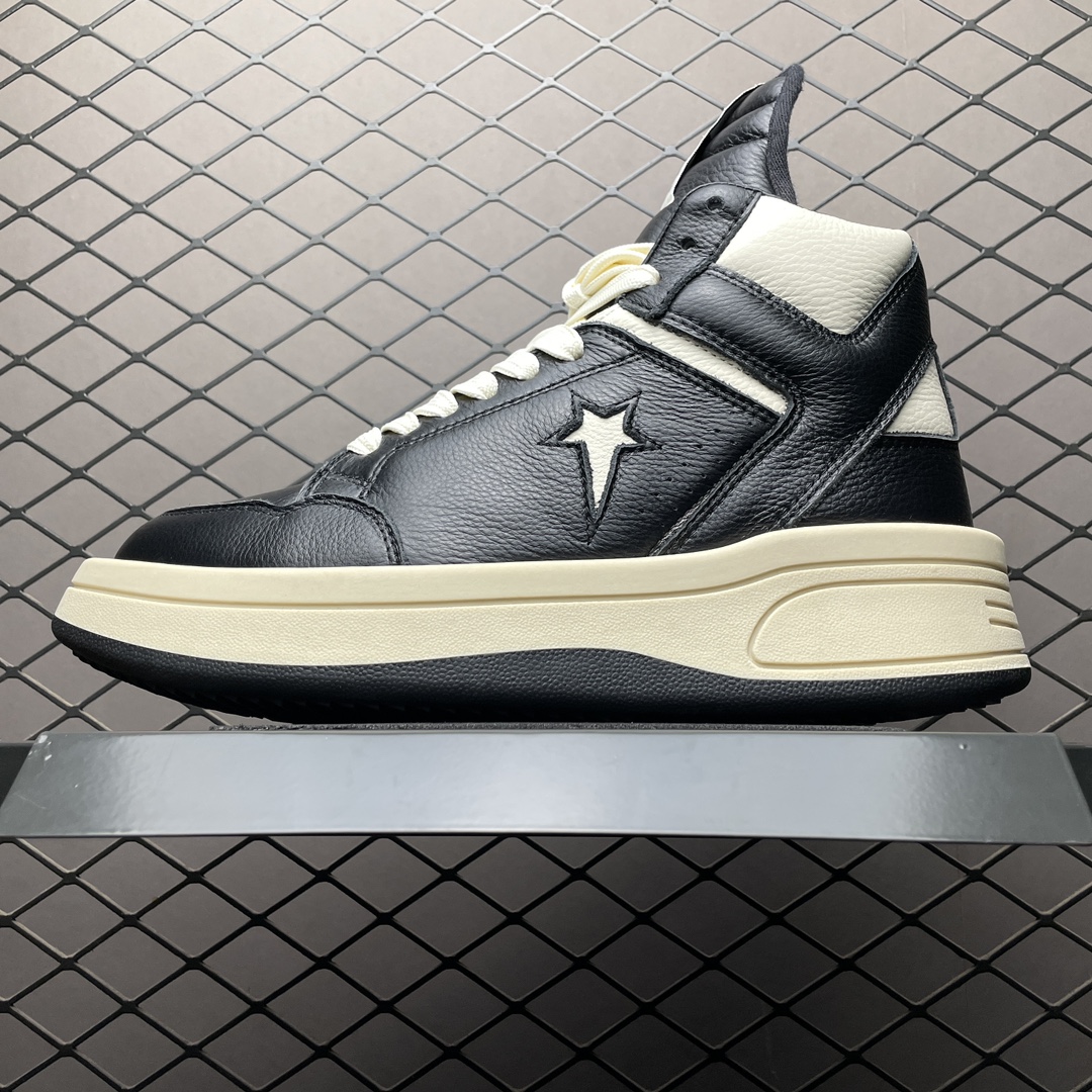 RICK OWENS DRKSHDW x Converse TURBOWPN Retro Basketball Shoes "Black and White"(A03945C)