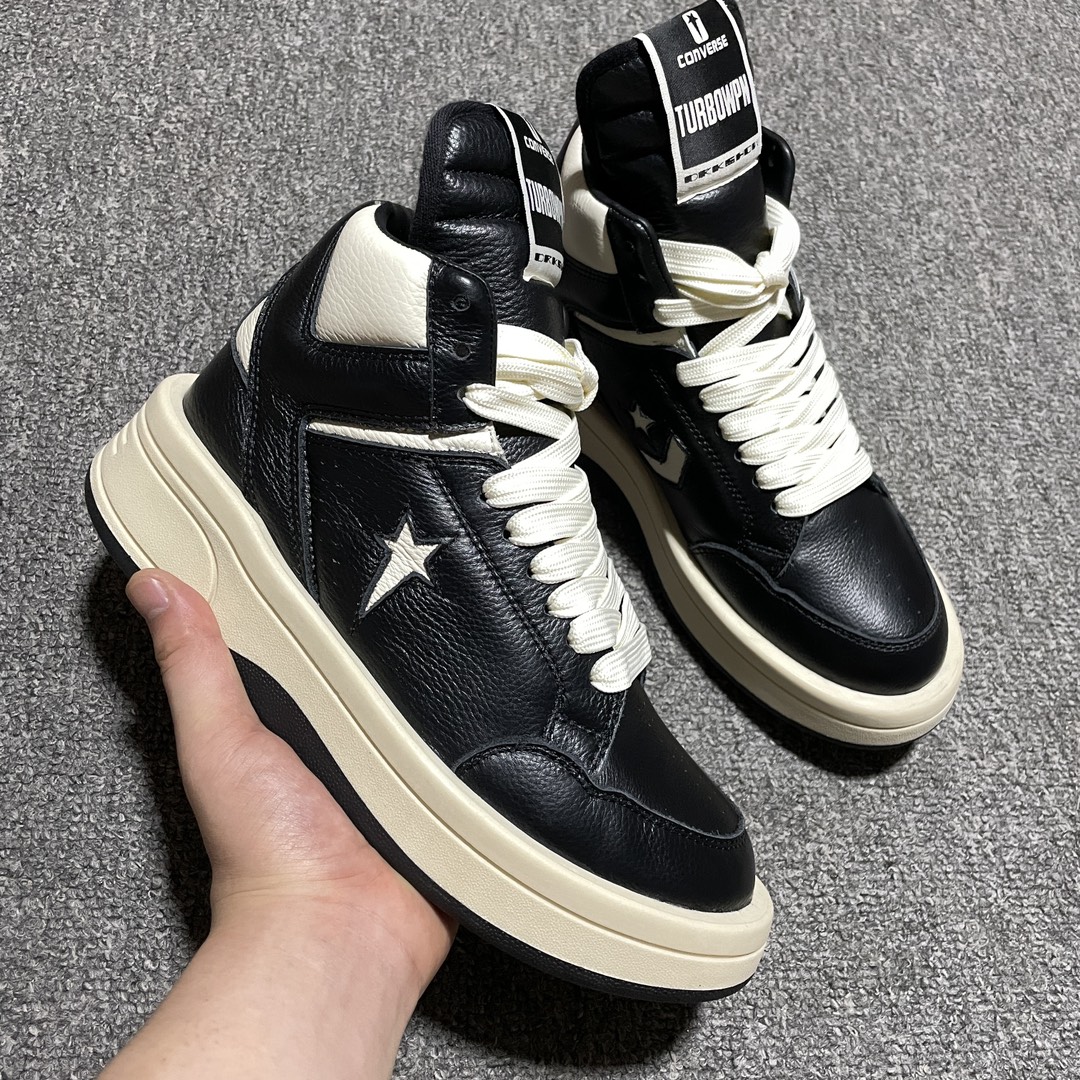 Converse TURBOWPN Mid Rick Owens DRKSHDW Oyster BLACK (A03945C)