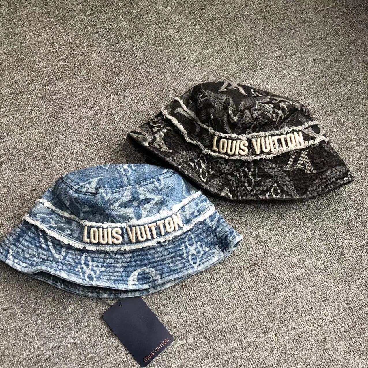 LOUIS VUITTON washed denim bucket hat（A2MT2）（2色展開）