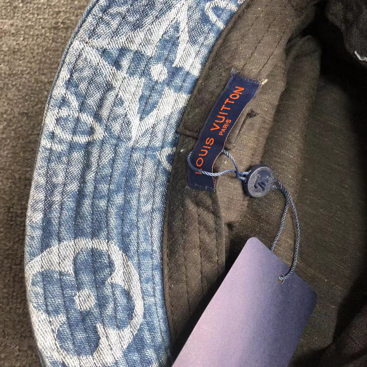 LOUIS VUITTON washed denim bucket hat（A2MT2）（2色展開）