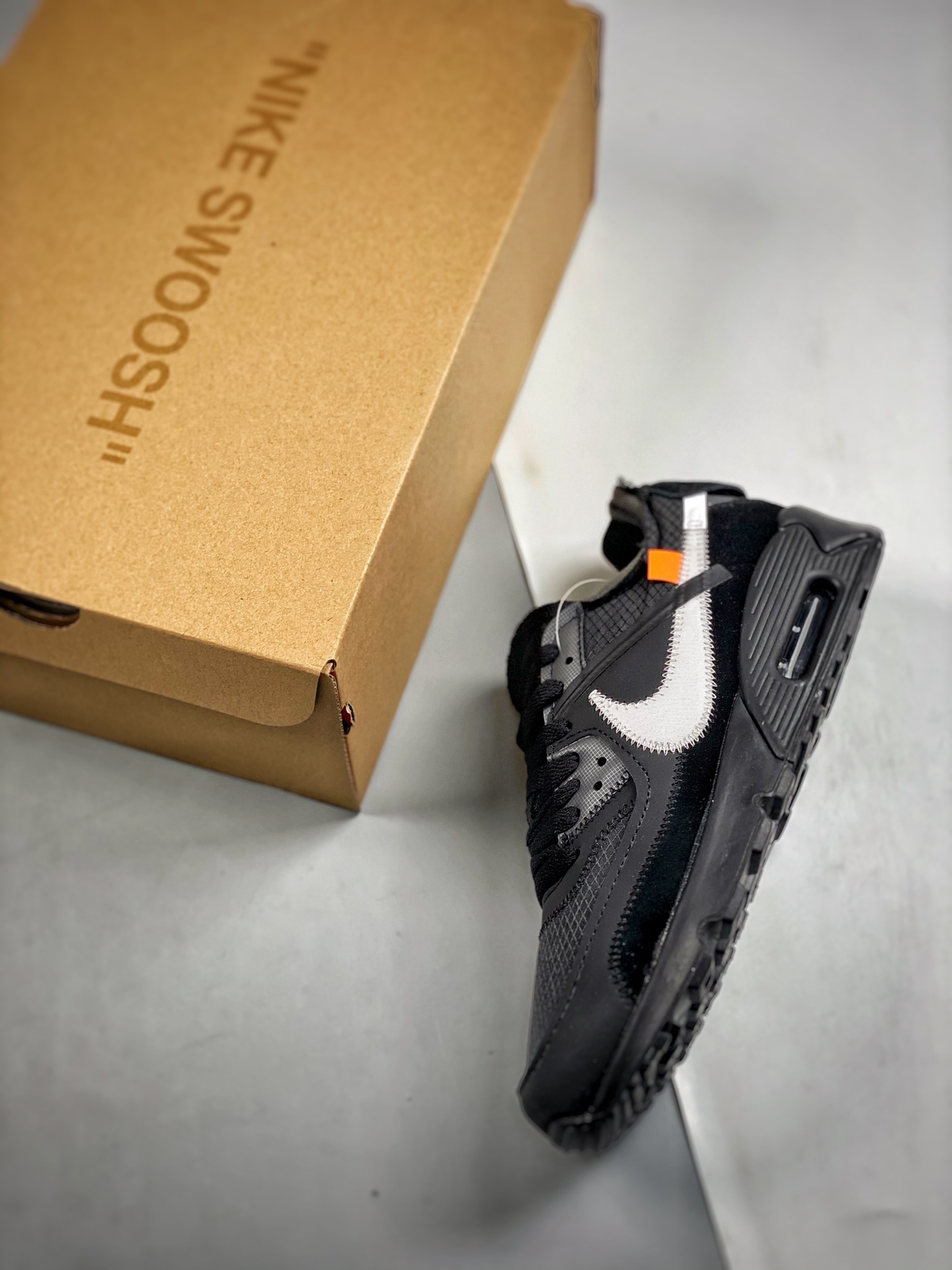 OFF-WHITE × NIKE AIR MAX 90 BLACK/CORN（AA7293-001）