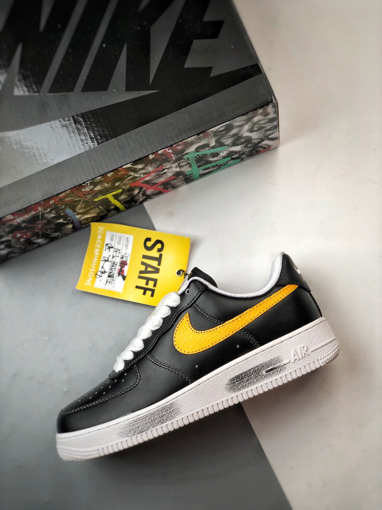 Peaceminusone × Nike Air Force 1 Low Para Noise "Black" (AQ3692-003)