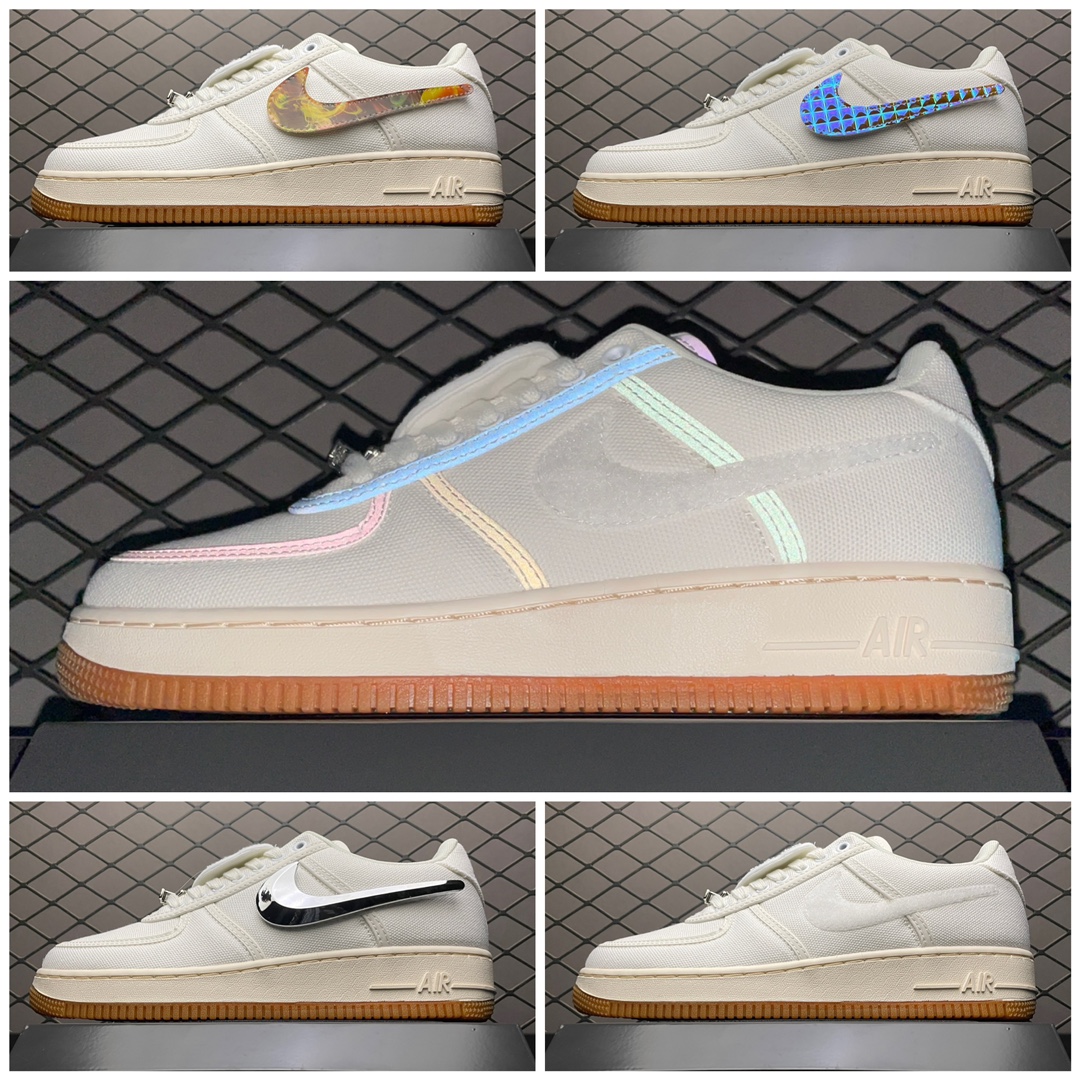 TravisScott x Nike Air Force 1 Low Sail joint sneakers（AQ4211-101）
