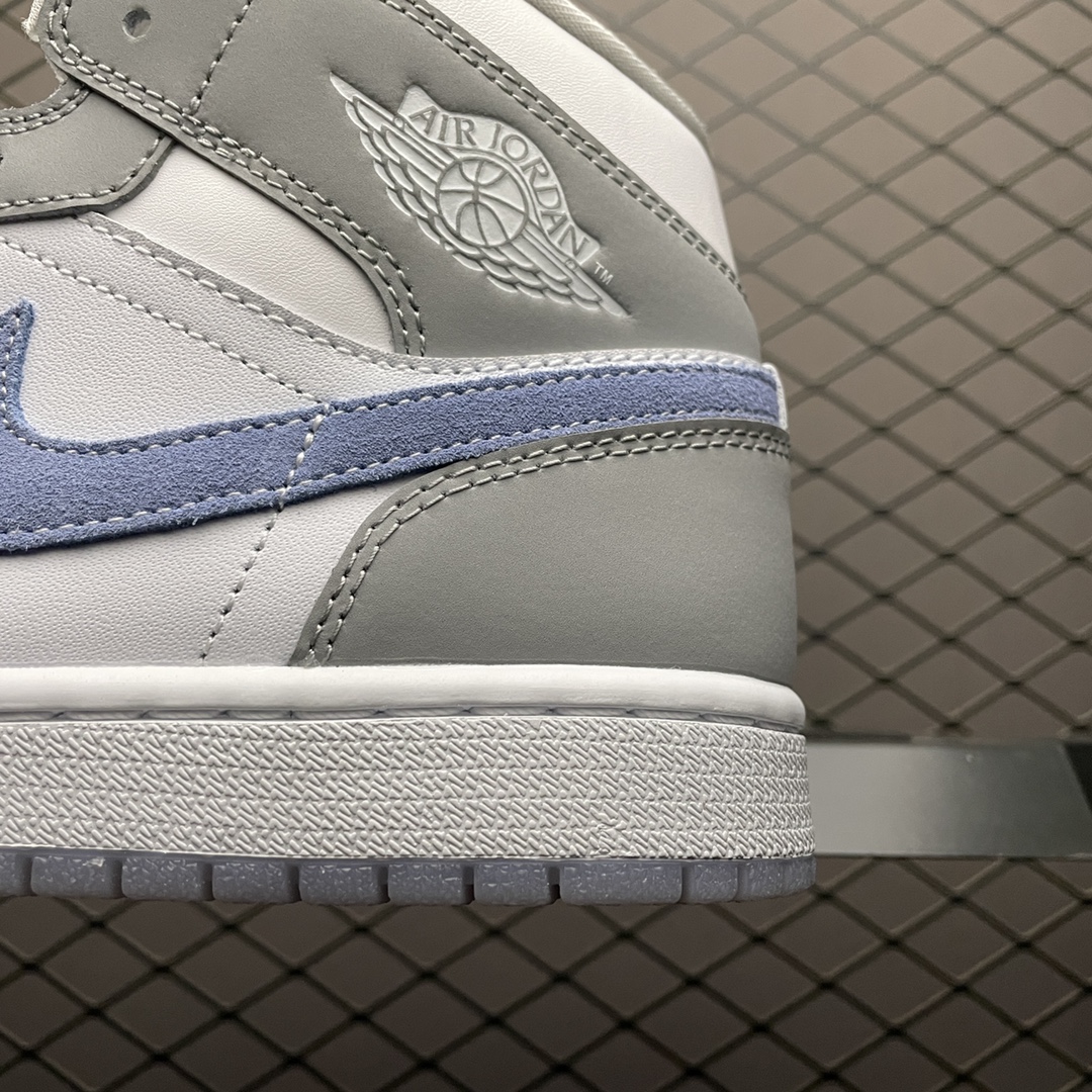 ナイキエアジョーダン1/ Nike WMNS Air Jordan 1 Mid "Wolf Grey"( BQ6472-105)