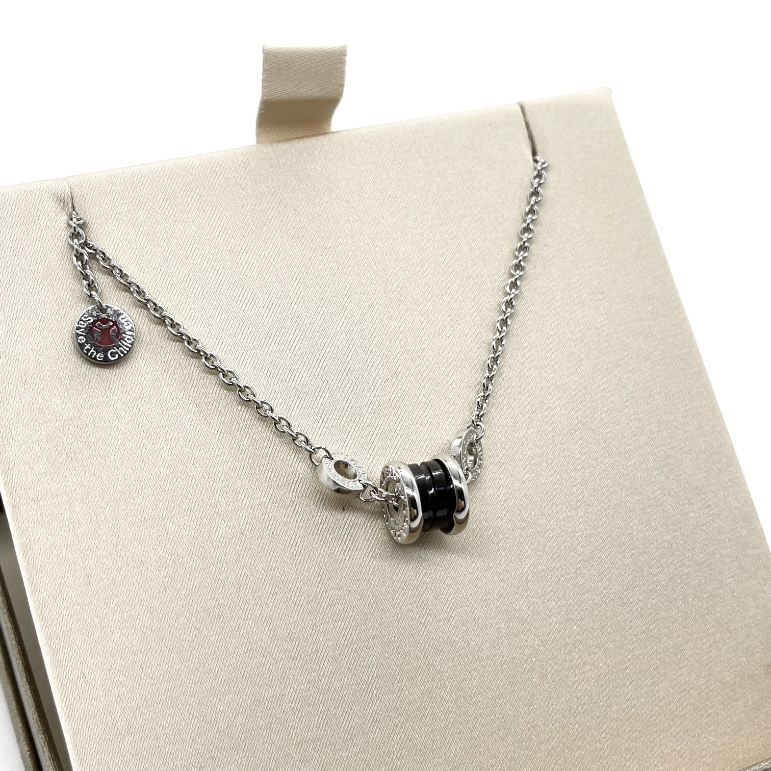 ブルガリ/BVLGARI セーブ・ザ・チルドレン ブレスレット ブラックセラミック/Ag925（BR85748-352651-银色）