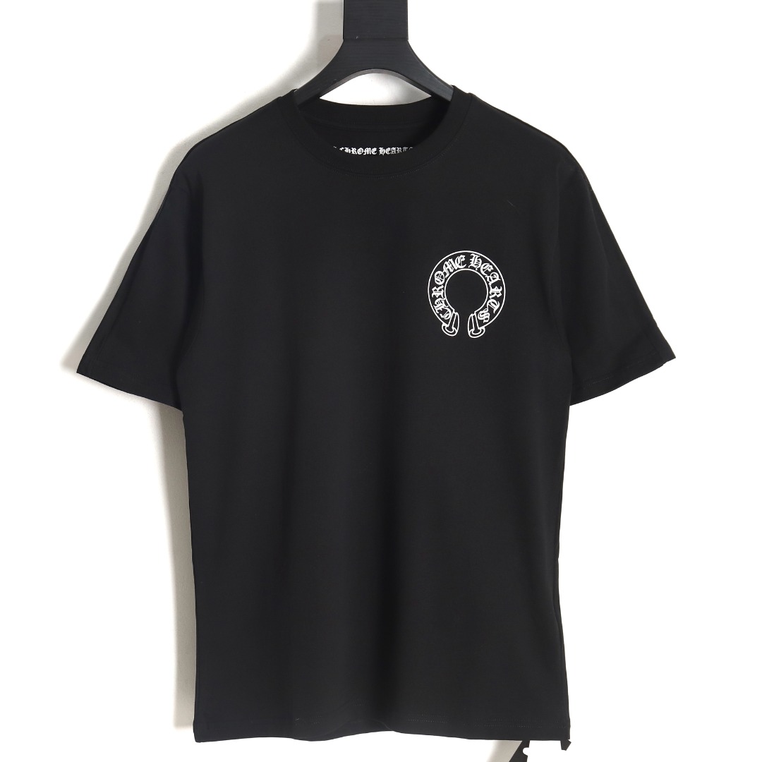 クロムハーツTシャツです/ Chrome Hearts Sanskrit letter-printed short-sleeved  T-shirt（CH-002）