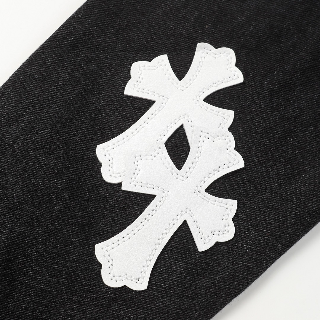 クロムハーツのジャケットです/ Chrome Hearts cross leather denim jacket（CH-5066）