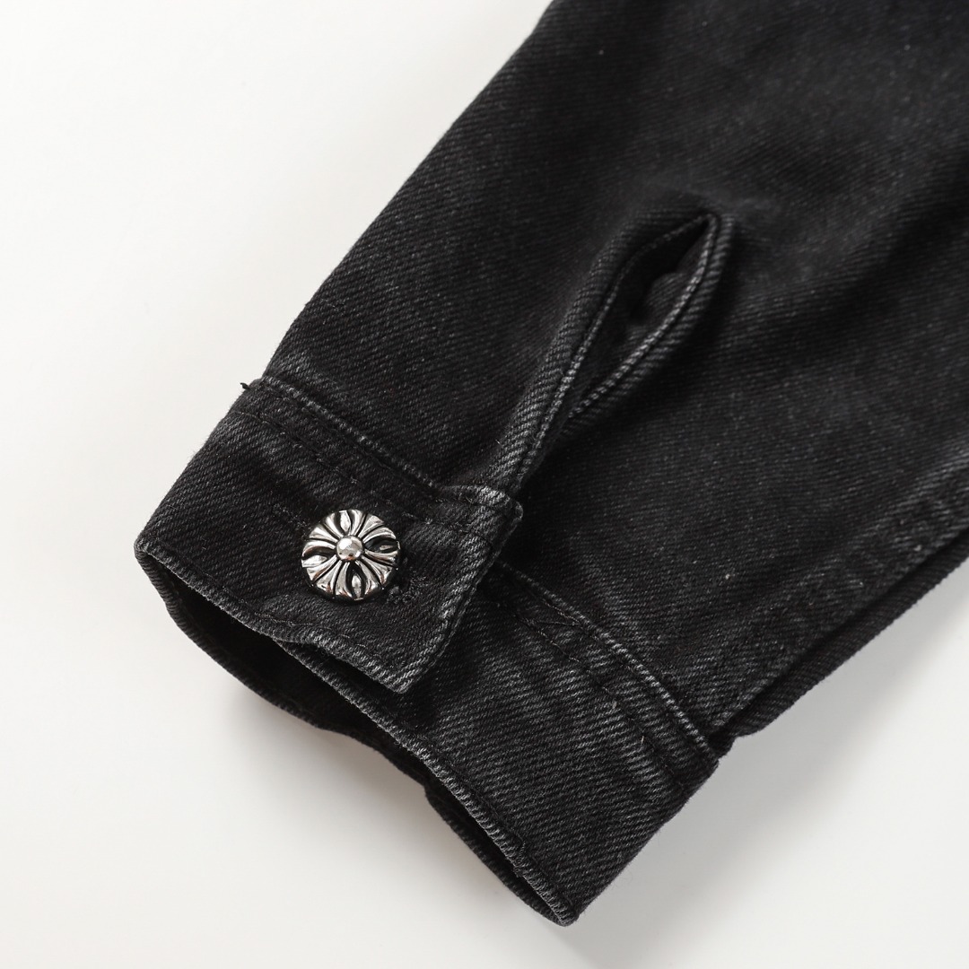 クロムハーツのジャケットです/ Chrome Hearts cross leather denim jacket（CH-5066）