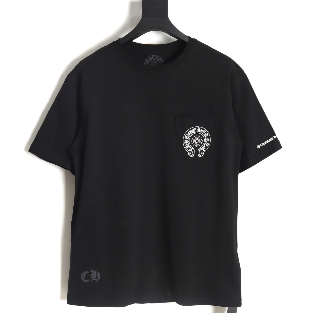 クロムハーツTシャツです/ Chrome Hearts horseshoe print short-sleeved T-shirt（CH-043）