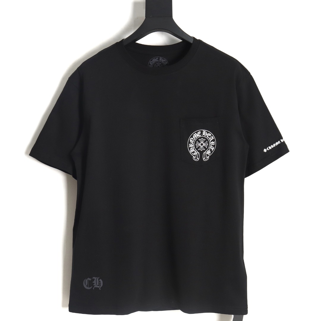 Chrome Hearts horseshoe print short-sleeved T-shirt(CH-043) Chrome Hearts horseshoe print short-sleeved T-shirt(CH-043)