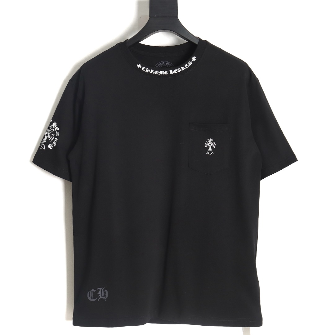 クロムハーツTシャツです/ Chrome Hearts Cross print short sleeve T-shirt（CH-052）