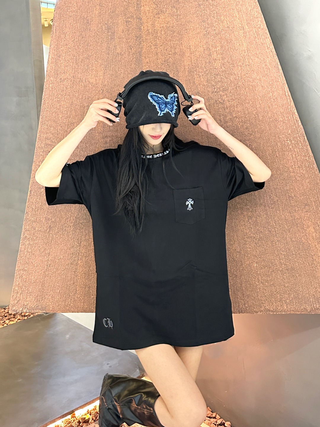 クロムハーツTシャツです/ 23/5000 Chrome Hearts Cross print short sleeve T-shirt（CH-052）