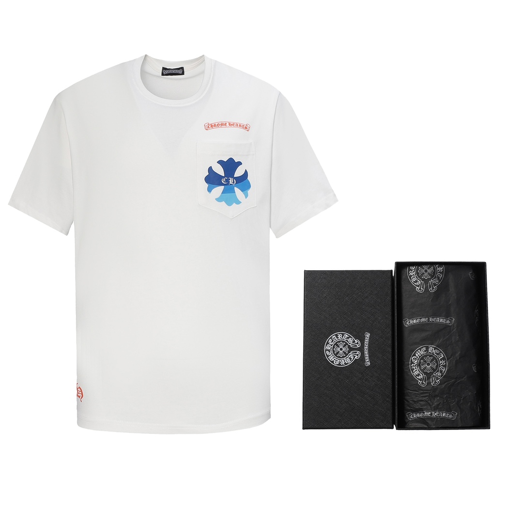 クロムハーツ十字架Tシャツ/ Chrome Hearts Cross Print short sleeve T-shirt（CH-0608）
