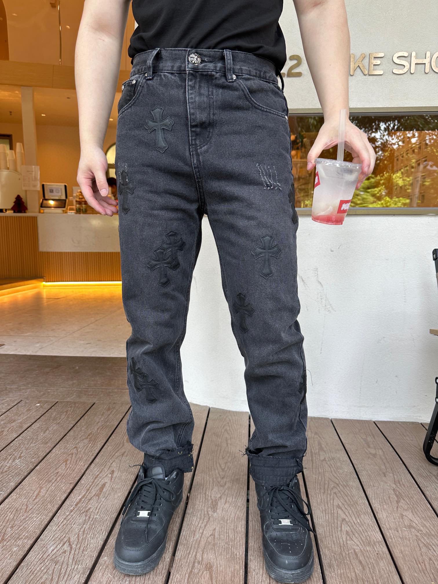 クロムハーツのクロスジーンズです/ Chromehearts SS23 cross cross jeans（CH-202302082）