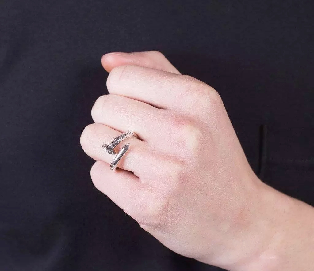 CHROME HEARTS クロムハーツフラットクロスフラワーネイルワードリング（CH-JZ-395）