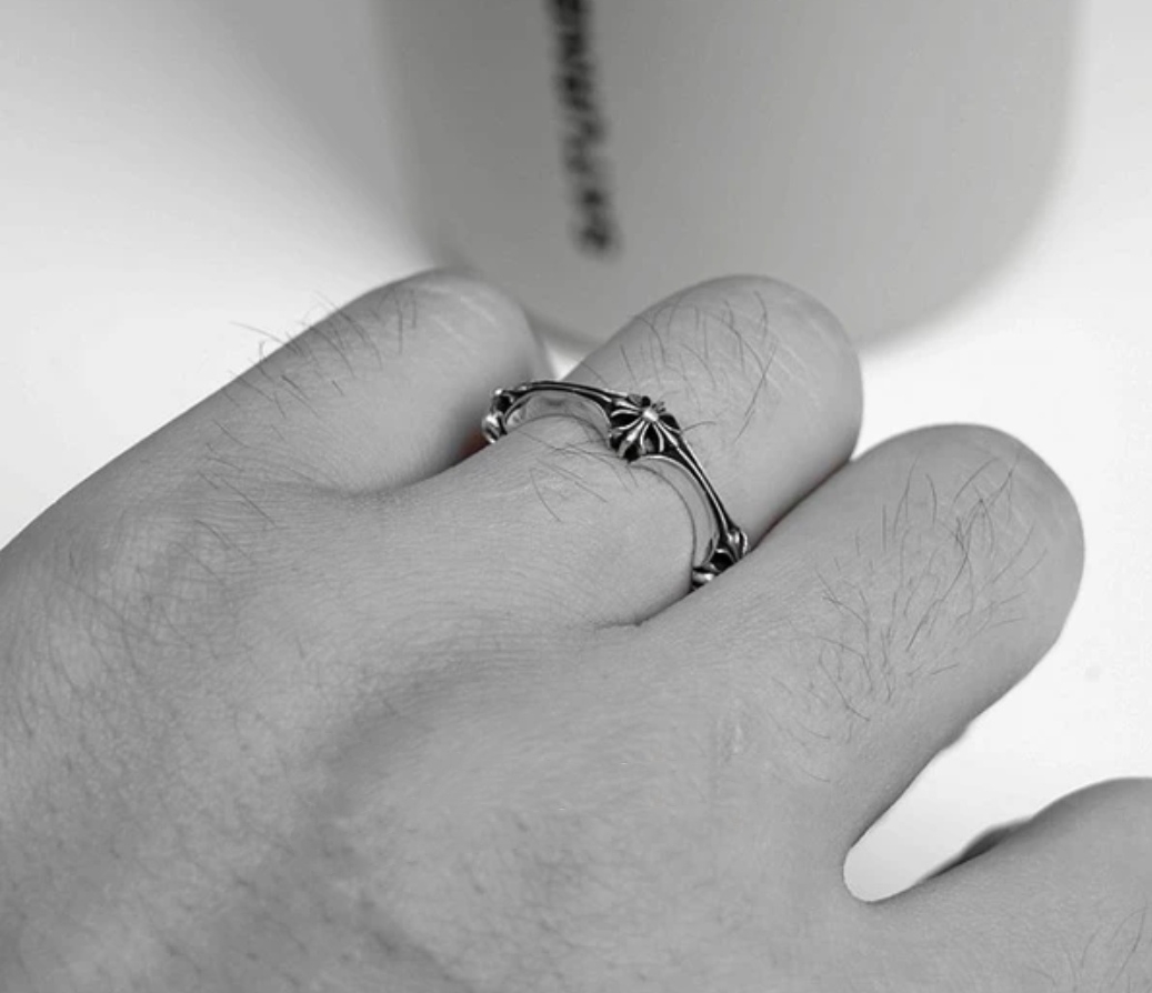 CHROME HEARTS クロムハーツ クロスボーンカップルリング（CH-JZ-459）