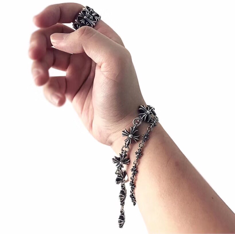 CHROME HEARTS クロムハーツ 9セクションクロスブレスレット（CH PLUS 手链）