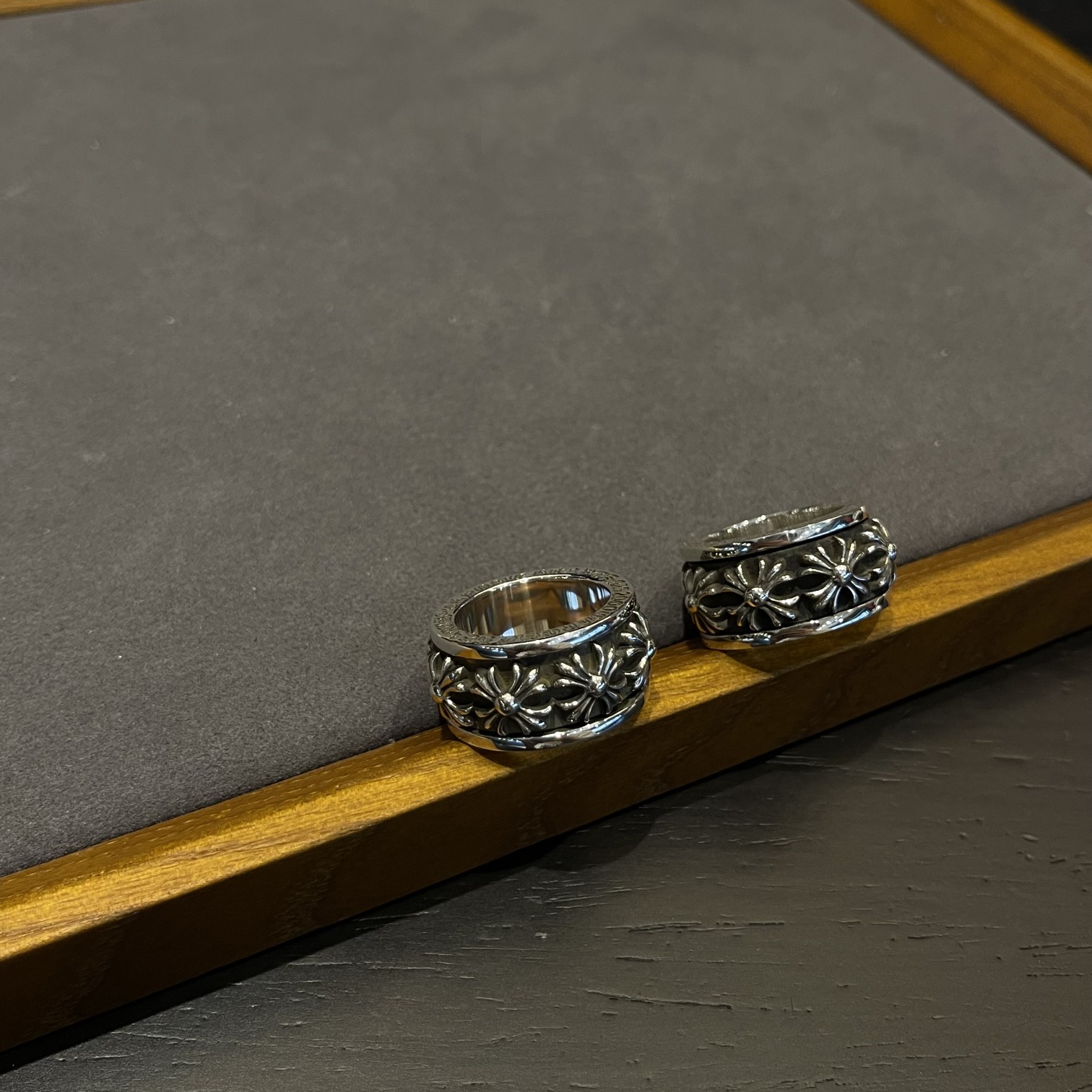 CHROME HEARTS クロムハーツ クロスフラワースピンリング（CHROME HEARTS 004）