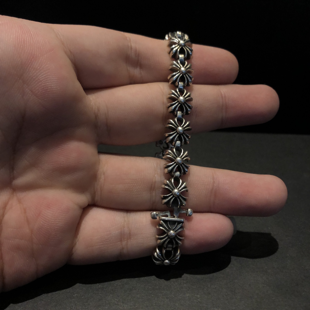 CHROME HEARTS クロムハーツ サイドクロスフラワーブレスレット（CHROME HEARTS 022）